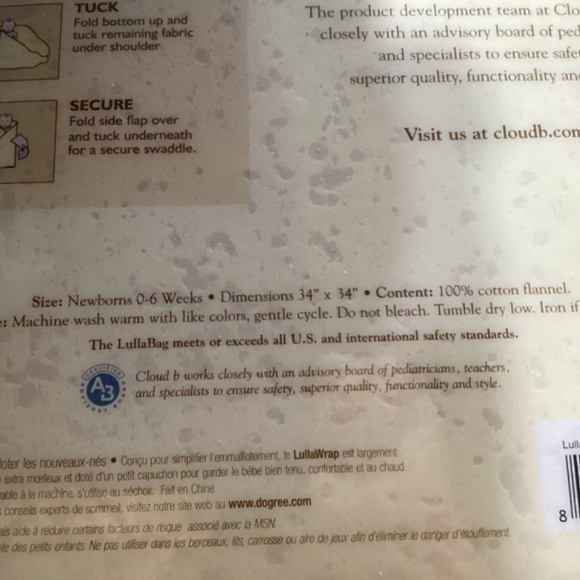 LullaWrap swaddling newborn blanket pink 100% cotton flannel - Picture 3 of 5